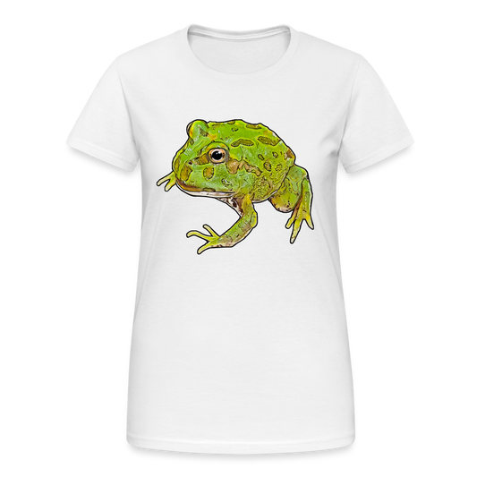 Frauen Gildan Heavy T-Shirt Ceratophrys cranwelli Peppermint Blue - weiß