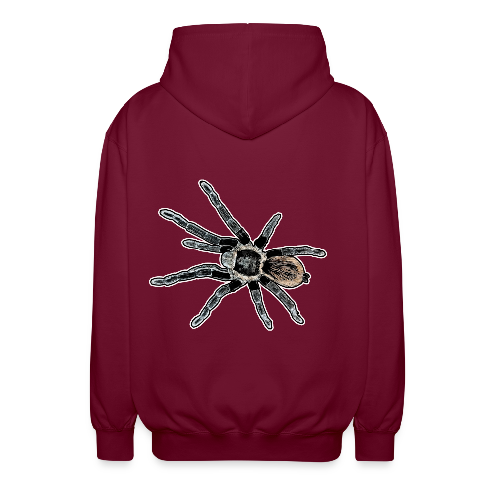 Unisex Zip-Hoodie Tliltocatl vagans - Bordeaux