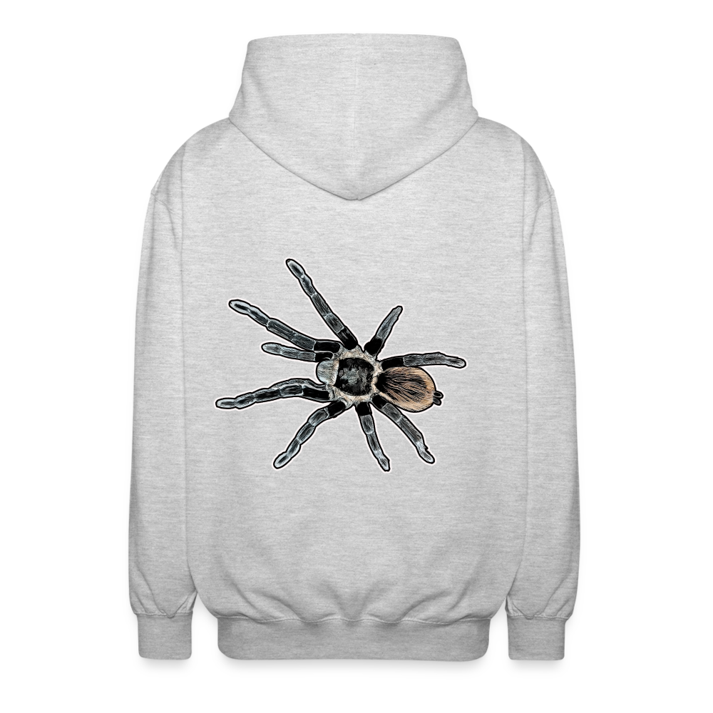 Unisex Zip-Hoodie Tliltocatl vagans - Hellgrau meliert