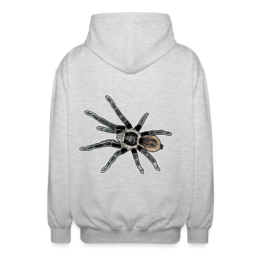 Unisex Zip-Hoodie Tliltocatl vagans - Hellgrau meliert