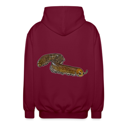 Unisex Zip-Hoodie Telodeinopus aoutii - Bordeaux