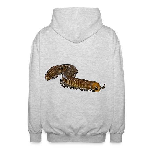 Unisex Zip-Hoodie Telodeinopus aoutii - Hellgrau meliert