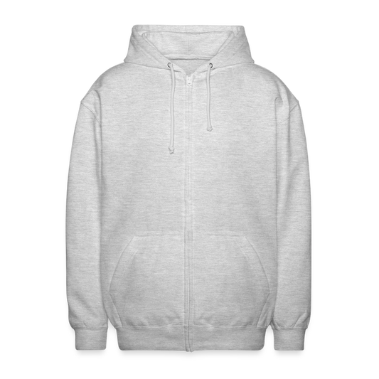 Unisex Zip-Hoodie Nhandu chromatus - Hellgrau meliert