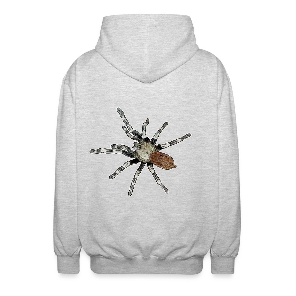 Unisex Zip-Hoodie Nhandu chromatus - Hellgrau meliert