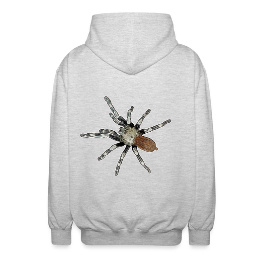 Unisex Zip-Hoodie Nhandu chromatus - Hellgrau meliert