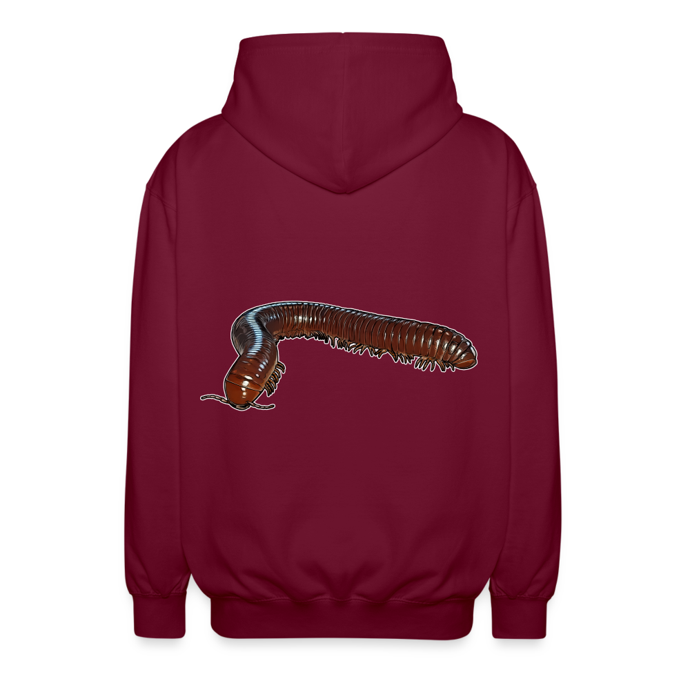 Unisex Zip-Hoodie Ophistreptus guineensis - Bordeaux