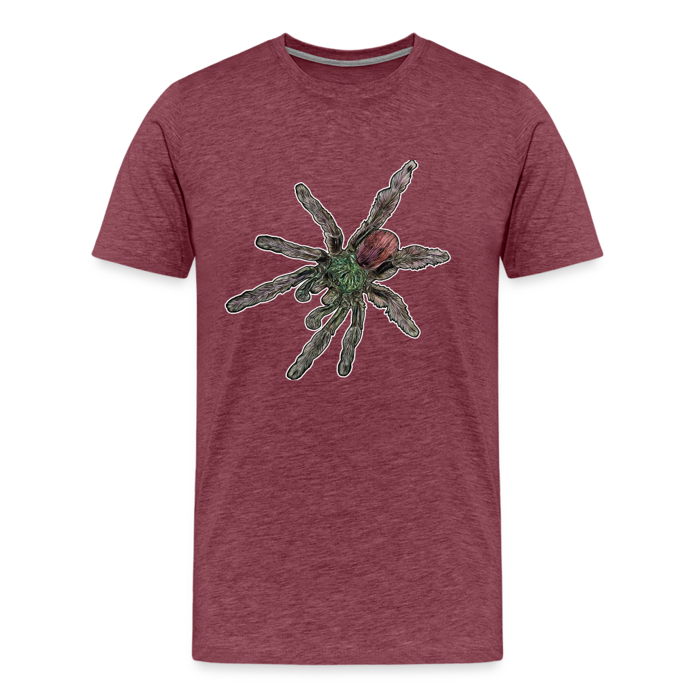 Männer Basic T-Shirt Caribena versicolor - Bordeauxrot meliert