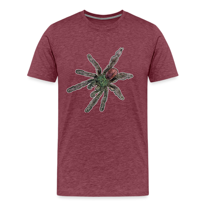 Männer Basic T-Shirt Caribena versicolor - Bordeauxrot meliert