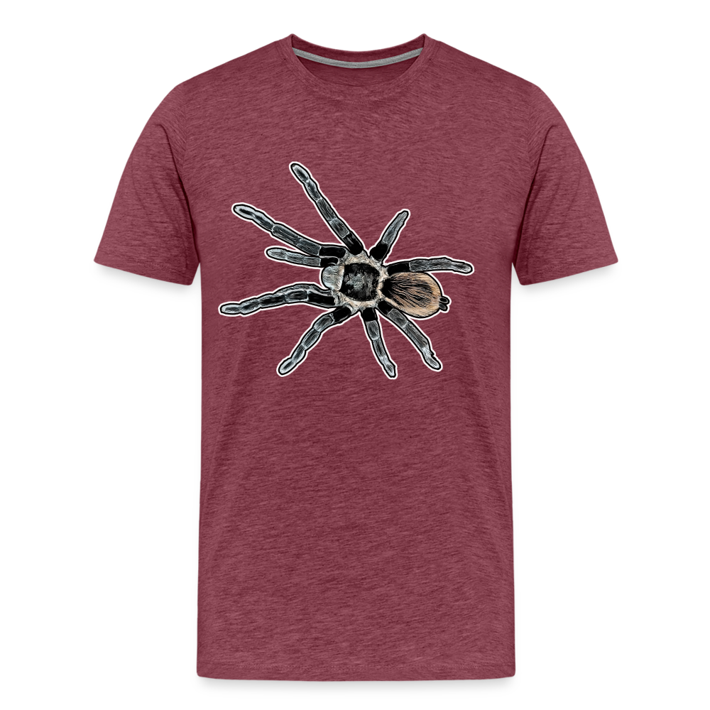 Männer Basic T-Shirt Tliltocatl vagans - Bordeauxrot meliert
