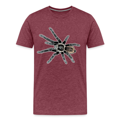 Männer Basic T-Shirt Tliltocatl vagans - Bordeauxrot meliert