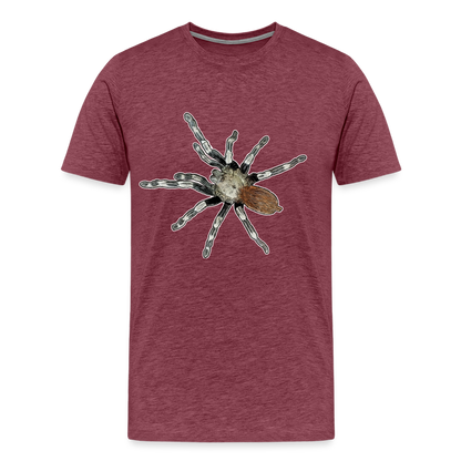 Männer Basic T-Shirt Nhandu chromatus - Bordeauxrot meliert
