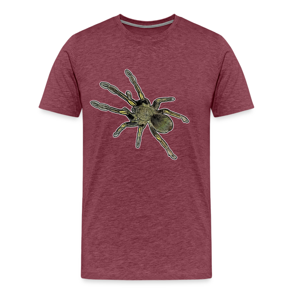 Männer Basic T-Shirt Ephebopus murinus - Bordeauxrot meliert