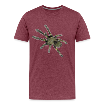 Männer Basic T-Shirt Ephebopus murinus - Bordeauxrot meliert