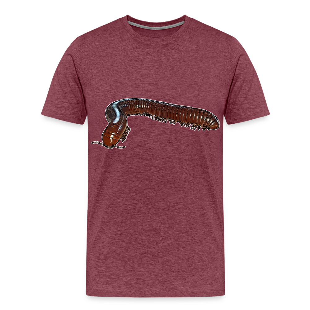 Männer Basic T-Shirt Ophistreptus guineensis - Bordeauxrot meliert