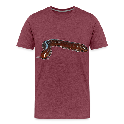 Männer Basic T-Shirt Ophistreptus guineensis - Bordeauxrot meliert