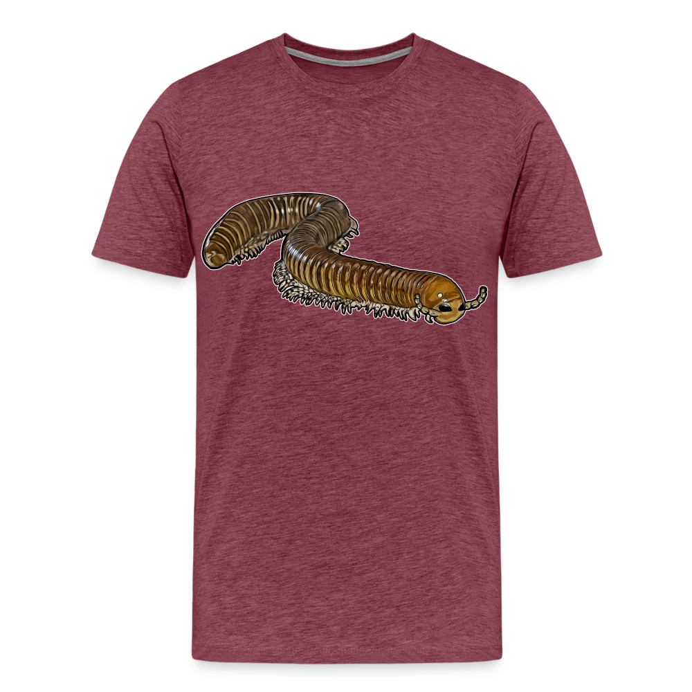 Männer Basic T-Shirt Telodeinopus aoutii - Bordeauxrot meliert
