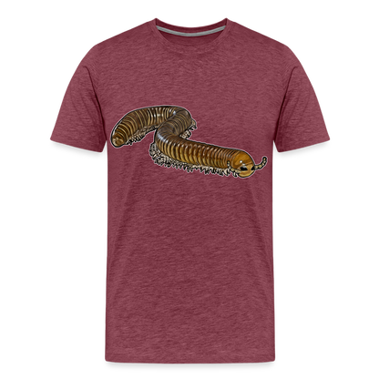 Männer Basic T-Shirt Telodeinopus aoutii - Bordeauxrot meliert