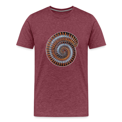 Männer Basic T-Shirt Archispirostreptus gigas - Bordeauxrot meliert