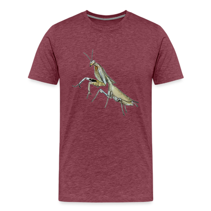 Männer Basic T-Shirt Deroplatys truncata female - Bordeauxrot meliert