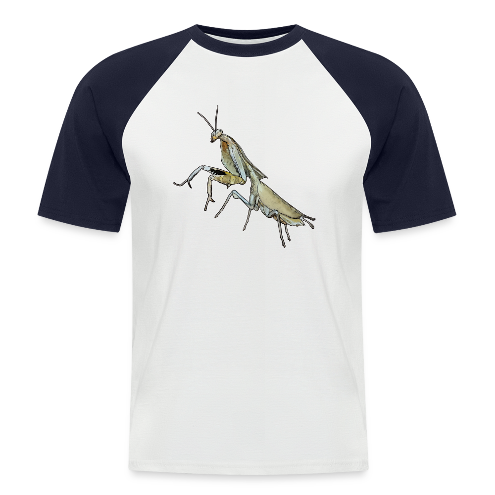 Männer Baseball T-Shirt Deroplatys truncata female - Weiß/Navy