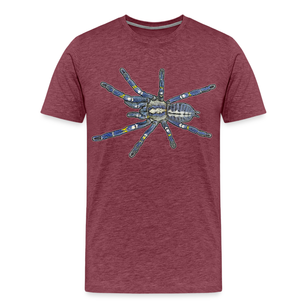 Männer Basic T-Shirt Poecilotheria metallica - Bordeauxrot meliert