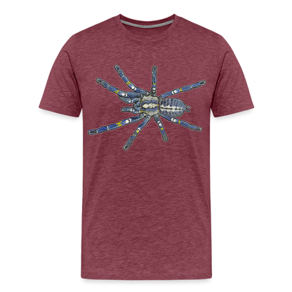 Männer Basic T-Shirt Poecilotheria metallica - Bordeauxrot meliert