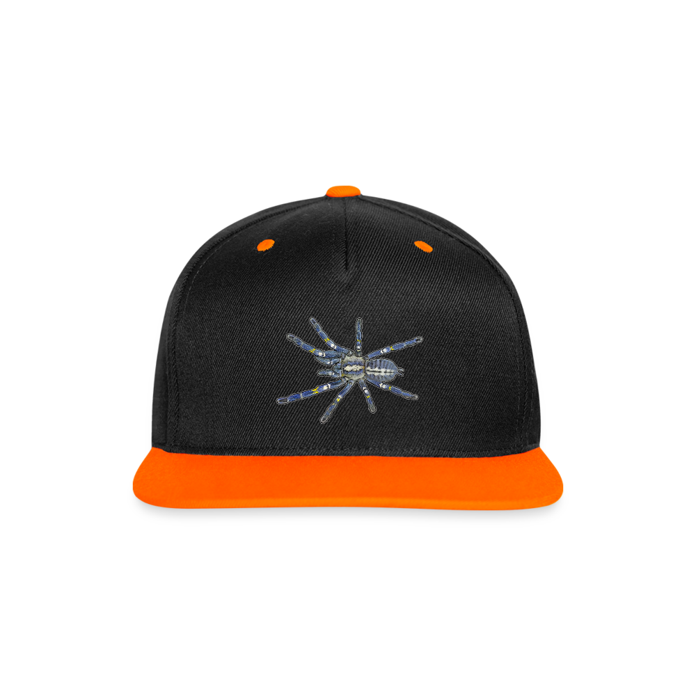 Cappy Kontrast Snapback Poecilotheria metallica - Schwarz/Neonorange