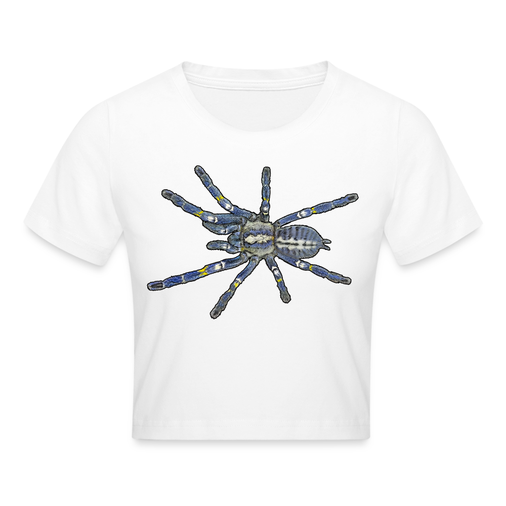 Crop T-Shirt Poecilotheria metallica - weiß