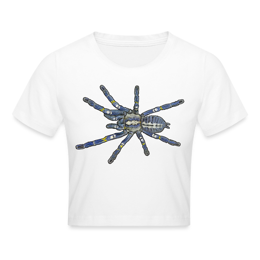 Crop T-Shirt Poecilotheria metallica - weiß