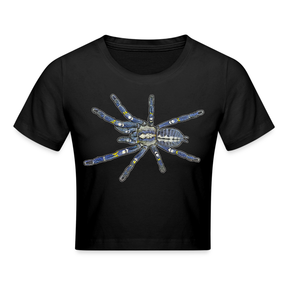 Crop T-Shirt Poecilotheria metallica - Schwarz
