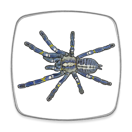 Kühlschrankmagnet eckig Poecilotheria metallica - weiß
