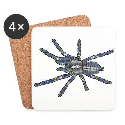 Untersetzer 4er Set Poecilotheria metallica - weiß