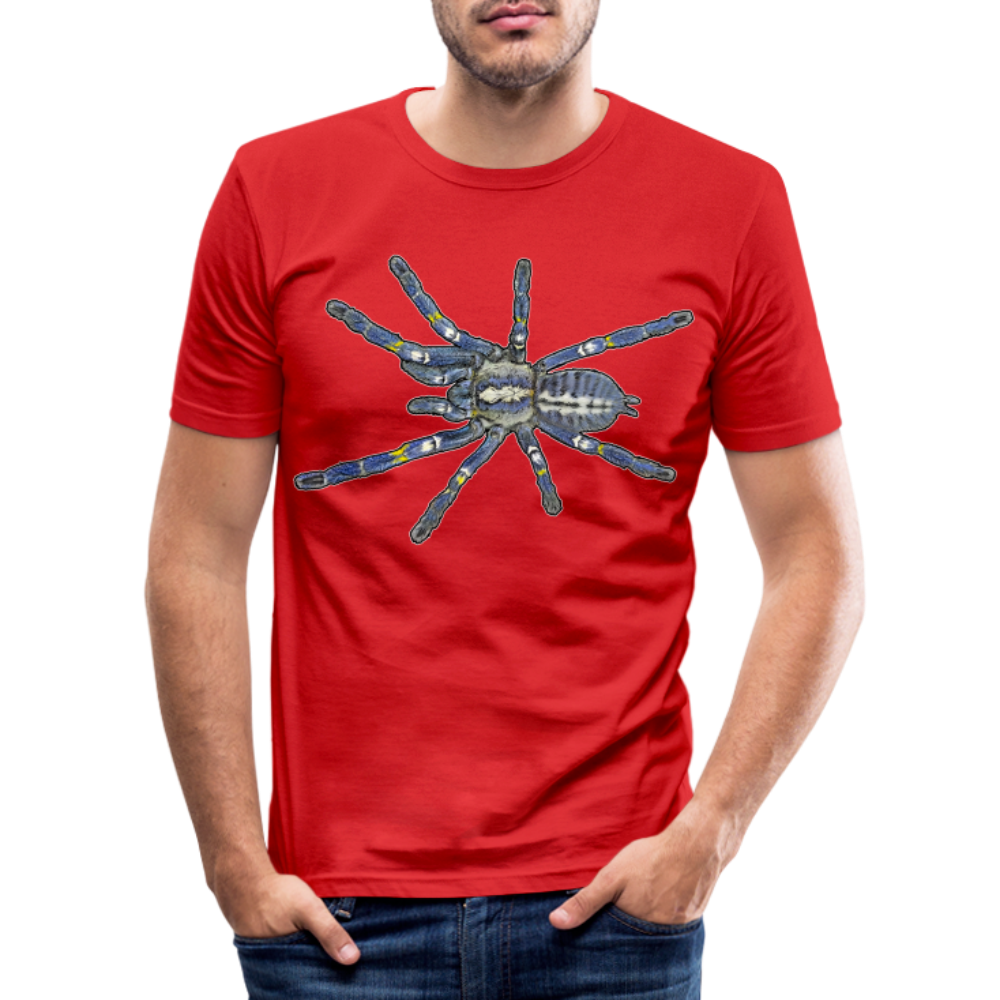 Männer Slim Fit T-Shirt Poecilotheria metallica - Rot