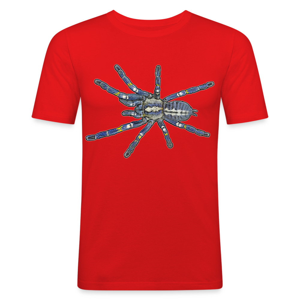 Männer Slim Fit T-Shirt Poecilotheria metallica - Rot