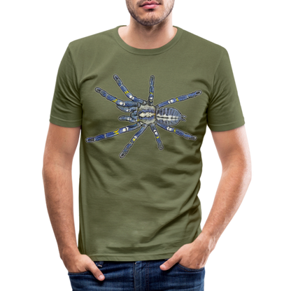 Männer Slim Fit T-Shirt Poecilotheria metallica - khaki Grün