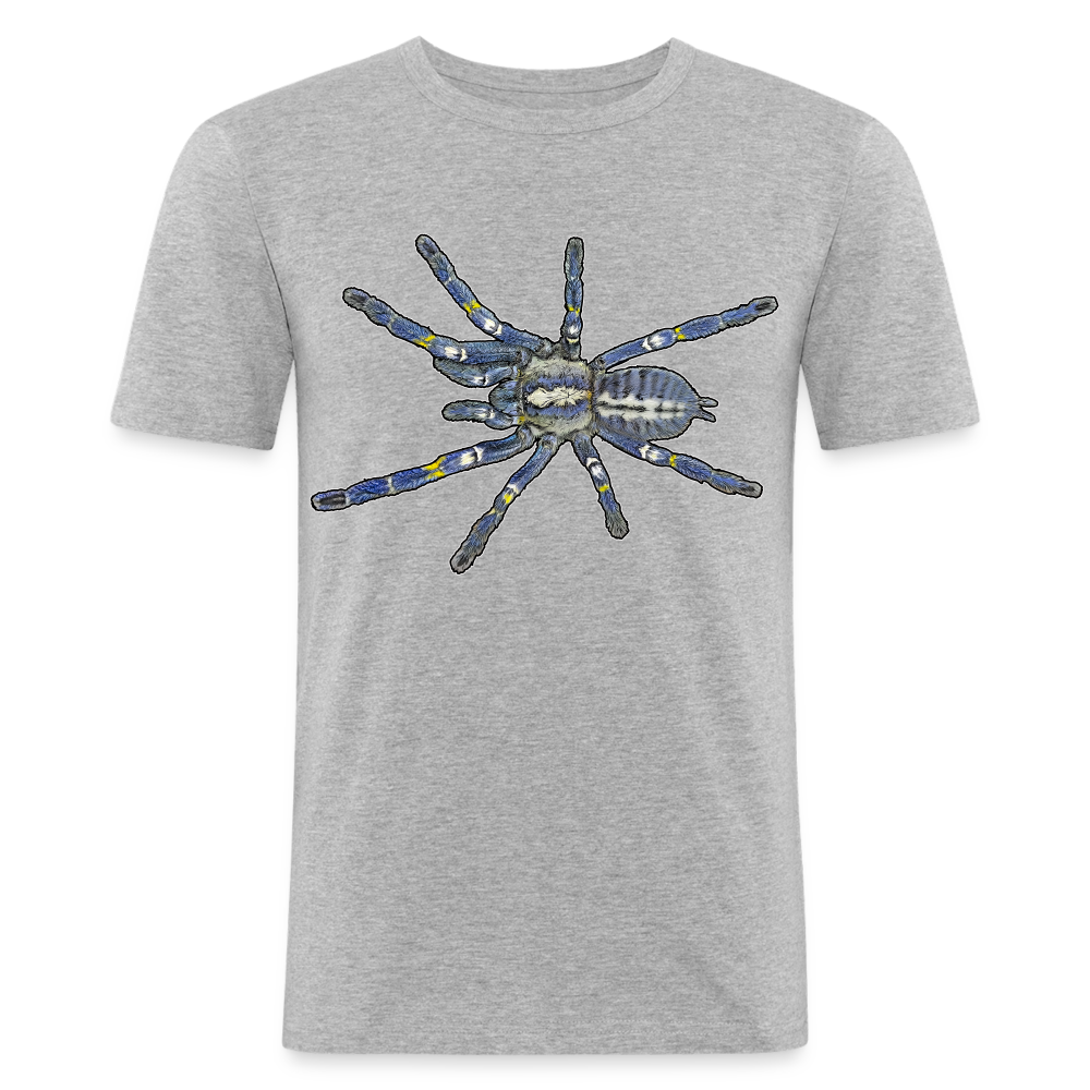 Männer Slim Fit T-Shirt Poecilotheria metallica - Grau meliert