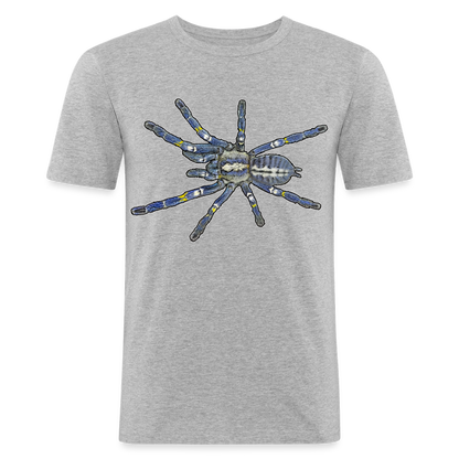 Männer Slim Fit T-Shirt Poecilotheria metallica - Grau meliert