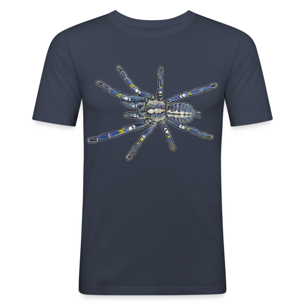 Männer Slim Fit T-Shirt Poecilotheria metallica - Navy