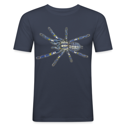 Männer Slim Fit T-Shirt Poecilotheria metallica - Navy