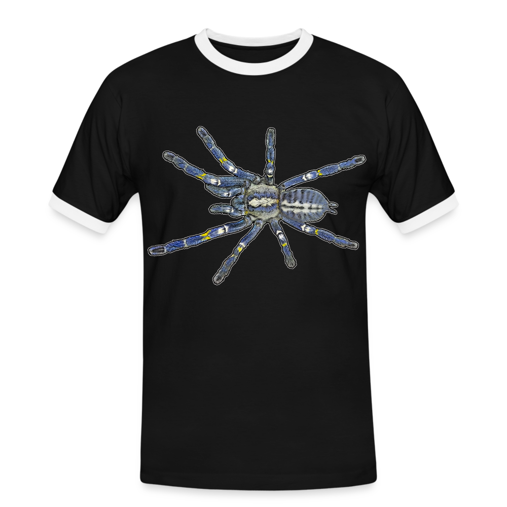 Männer Kontrast-T-Shirt Poecilotheria metallica - Schwarz/Weiß
