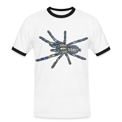 Männer Kontrast-T-Shirt Poecilotheria metallica - Weiß/Schwarz