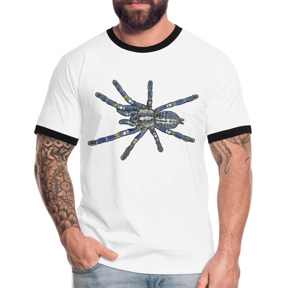 Männer Kontrast-T-Shirt Poecilotheria metallica - Weiß/Schwarz