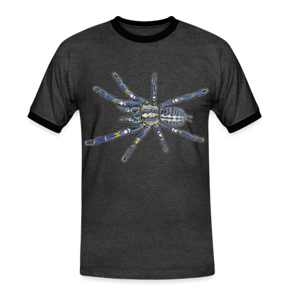 Männer Kontrast-T-Shirt Poecilotheria metallica - Anthrazit/Schwarz