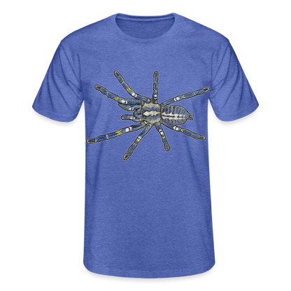 Männer Fruit of the Loom T-Shirt Poecilotheria metallica - Blau meliert