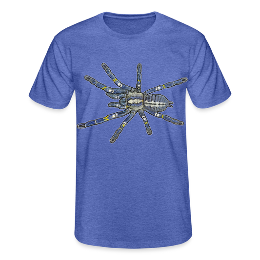 Männer Fruit of the Loom T-Shirt Poecilotheria metallica - Blau meliert