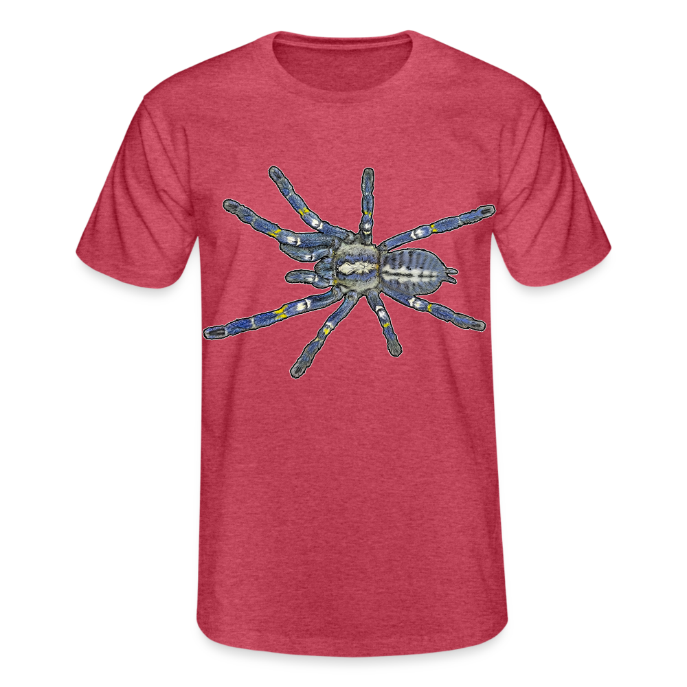 Männer Fruit of the Loom T-Shirt Poecilotheria metallica - Rot meliert