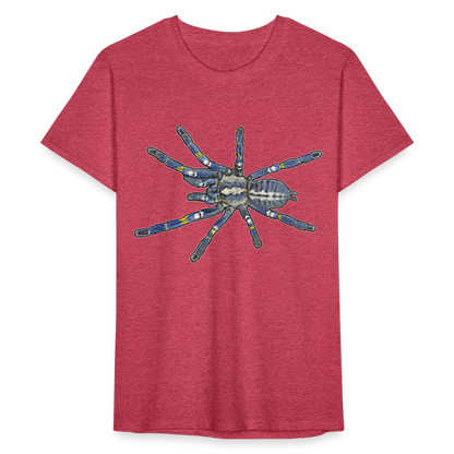 Männer Fruit of the Loom T-Shirt Poecilotheria metallica - Rot meliert