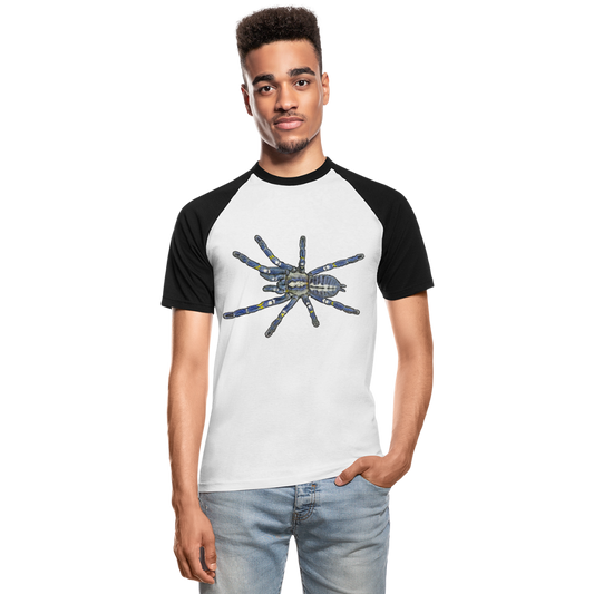 Männer Baseball T-Shirt Poecilotheria metallica - Weiß/Schwarz