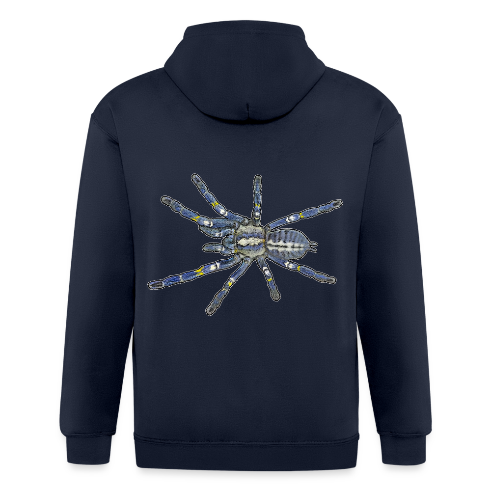 Männer Heavyweight Zip-Hoodie Poecilotheria metallica - Navy