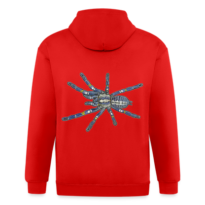 Männer Heavyweight Zip-Hoodie Poecilotheria metallica - Rot